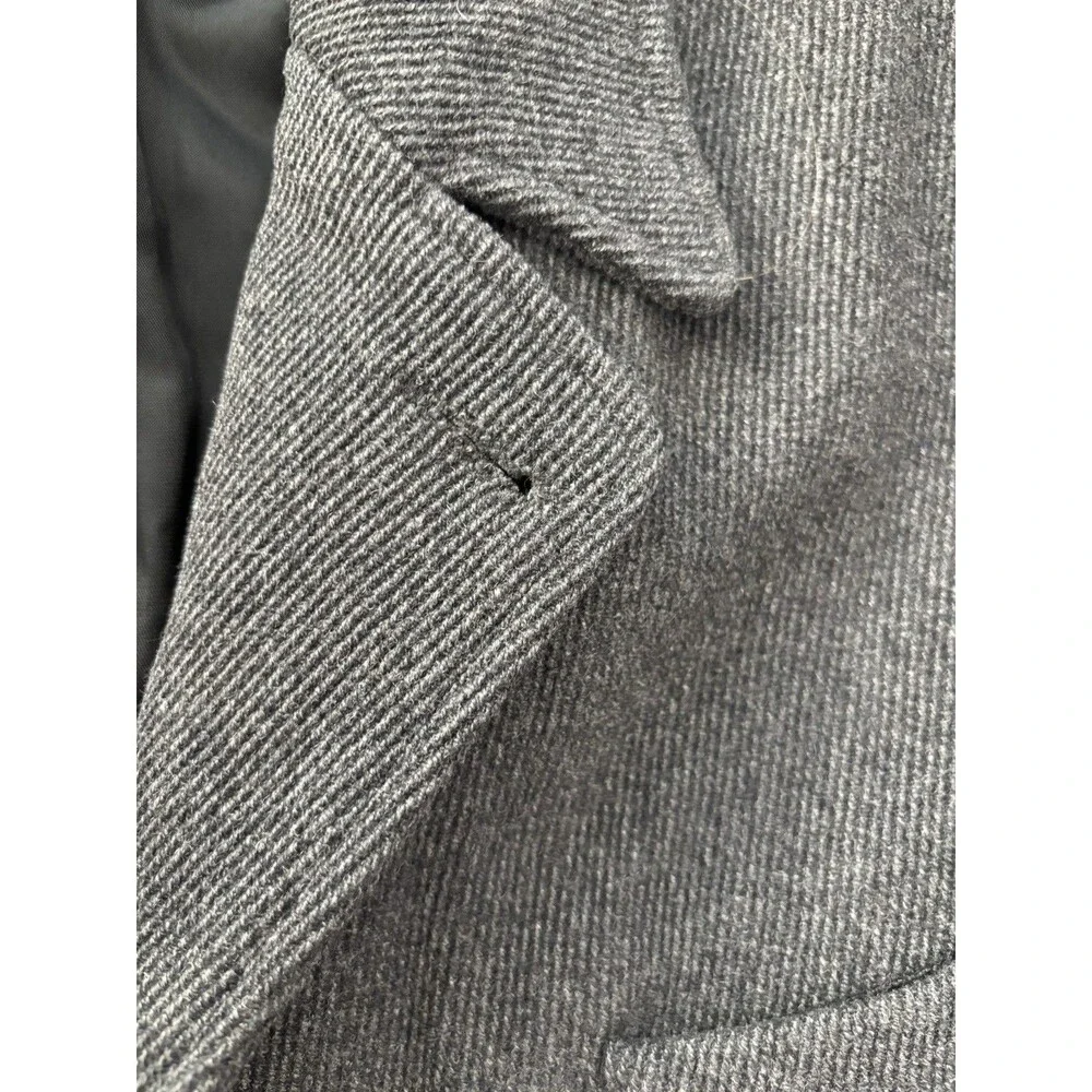 Vintage Y2K Banana Republic Pea Coat Jacket Men’s Medium Gray‎ Wool Blend